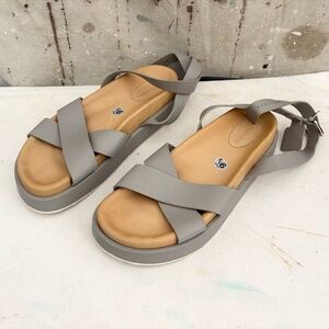 Jil Sander Criss Cross Platform Sandals